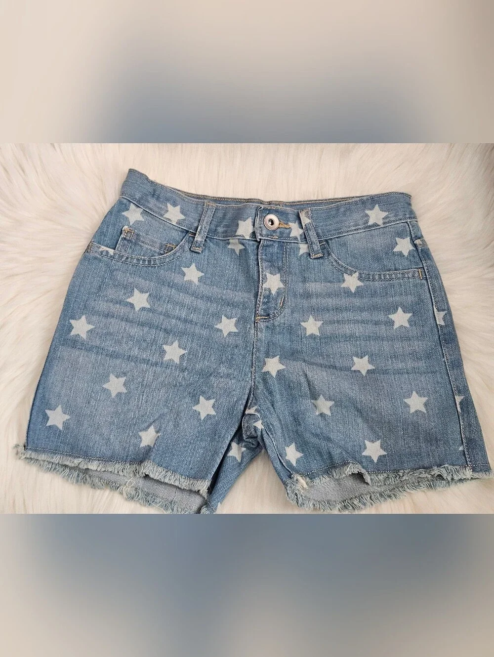 Children's place Girls Star Print Denim Jean Shorts